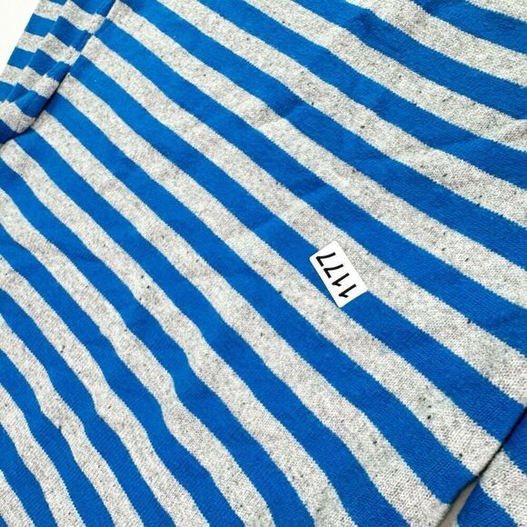 Talbots Sweater Womens Medium Sheep Blue Striped Long-Sleeve Crew Wool fall - Picture 8 of 8